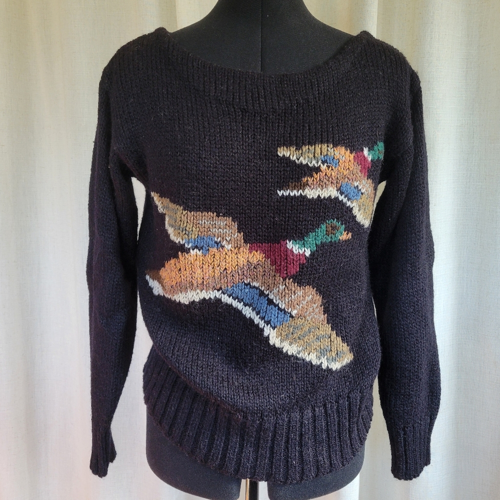 Vintage Duck Pattern Sweater